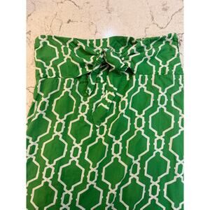 Escapada Green Geometric Strapless Mini Dress-Medium